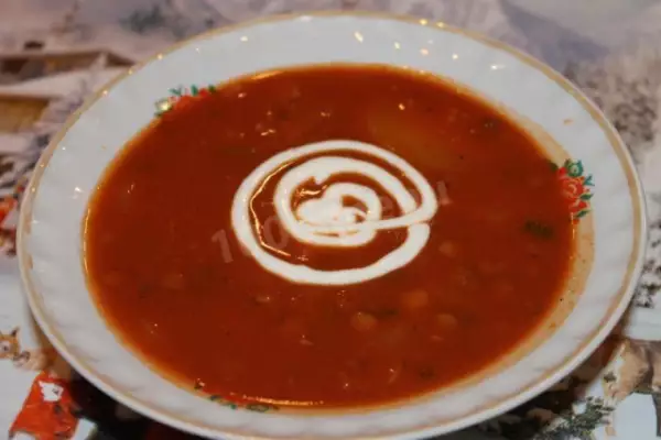грузинский вегетарианский чечевичный суп