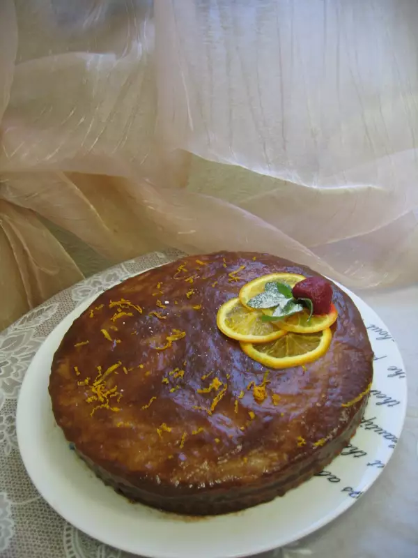 постный торт апельсиновый рай с ароматом корицы