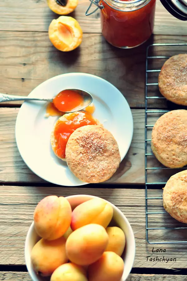 сконы к завтраку живой джем из абрикосов