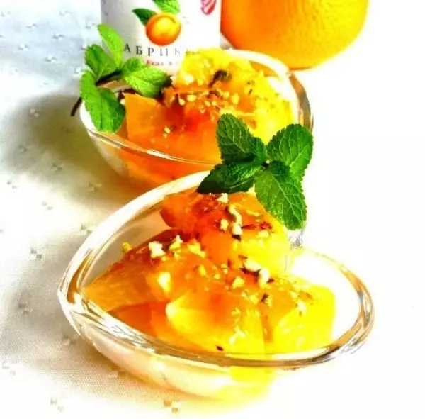 легкий десерт оранжевая утонченность с конфитюром darbo