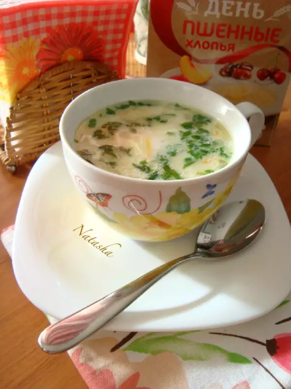 молочный картофельный суп с пшёнными хлопьями