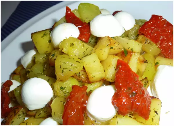 картофель кабачок с итальянским акцентом тёплый салат