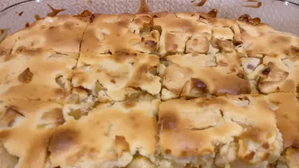 пирог неженка с яблоками тесто на кефире