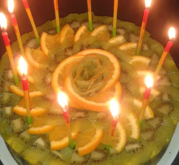 торт жёлто зелёное счастье