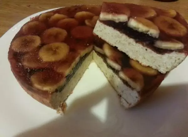 творожный торт с банановой начинкой в мультиварке