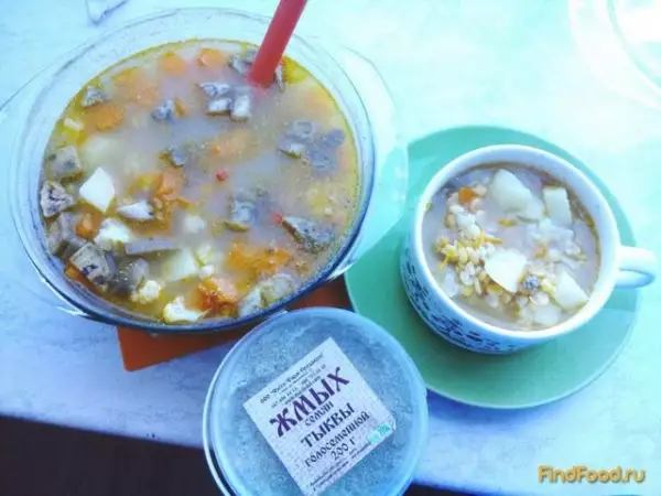 гороховый суп с овощами и жмыхом