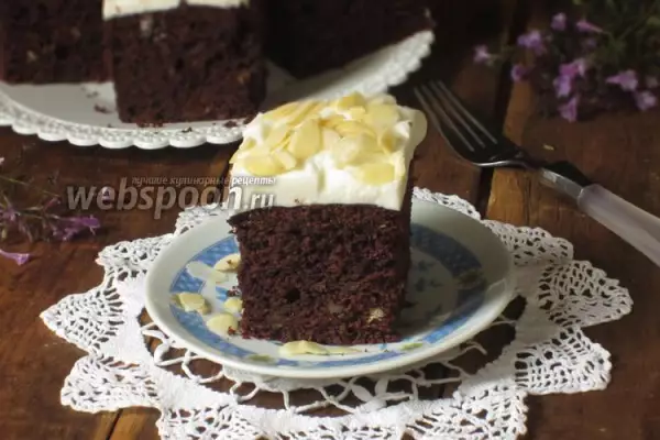 шоколадный пирог с тыквой и миндалём