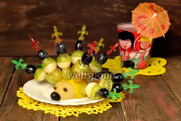 фруктовые канапе ёжик